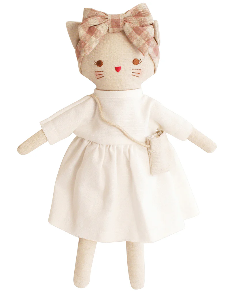 Alimrose Mini Lilly Kitty Plush Toy 26cm - Ivory Rose