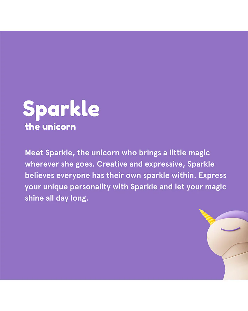Asobu 16oz Bestie Insulated Stainless Steel Water Bottle - Sparkle the Unicorn - Image 2