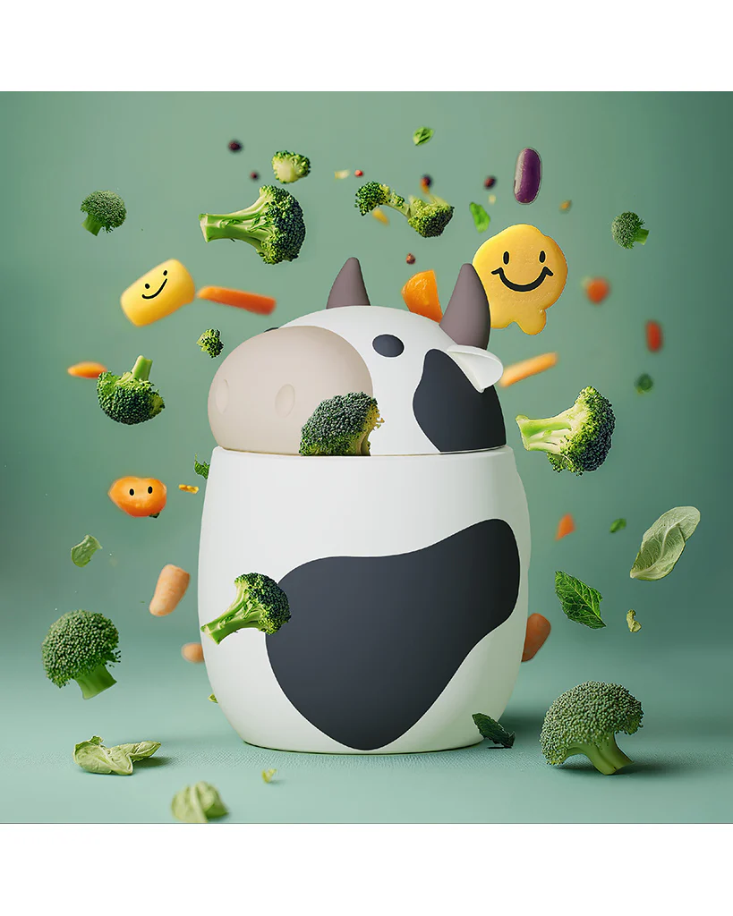 Asobu 20oz Bestie Foodies Insulated Stainless Steel Food Container - Willow the Cow - Image 5