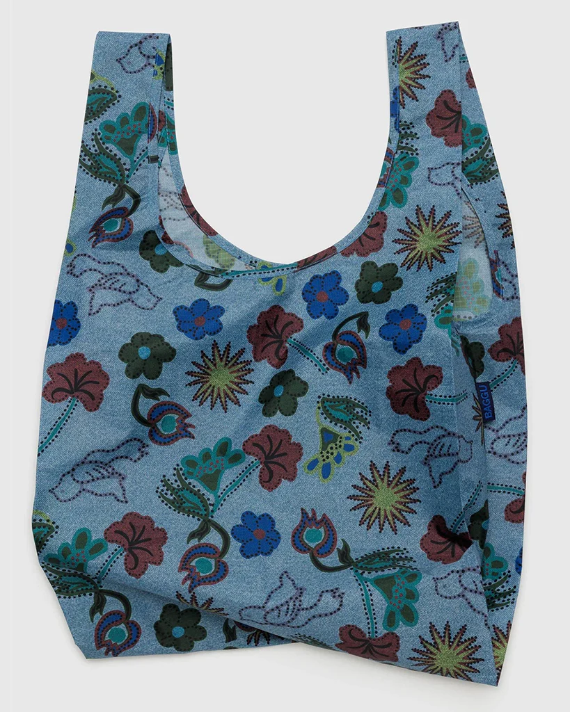 Baggu Reusable Bag - Digital Denim Birds