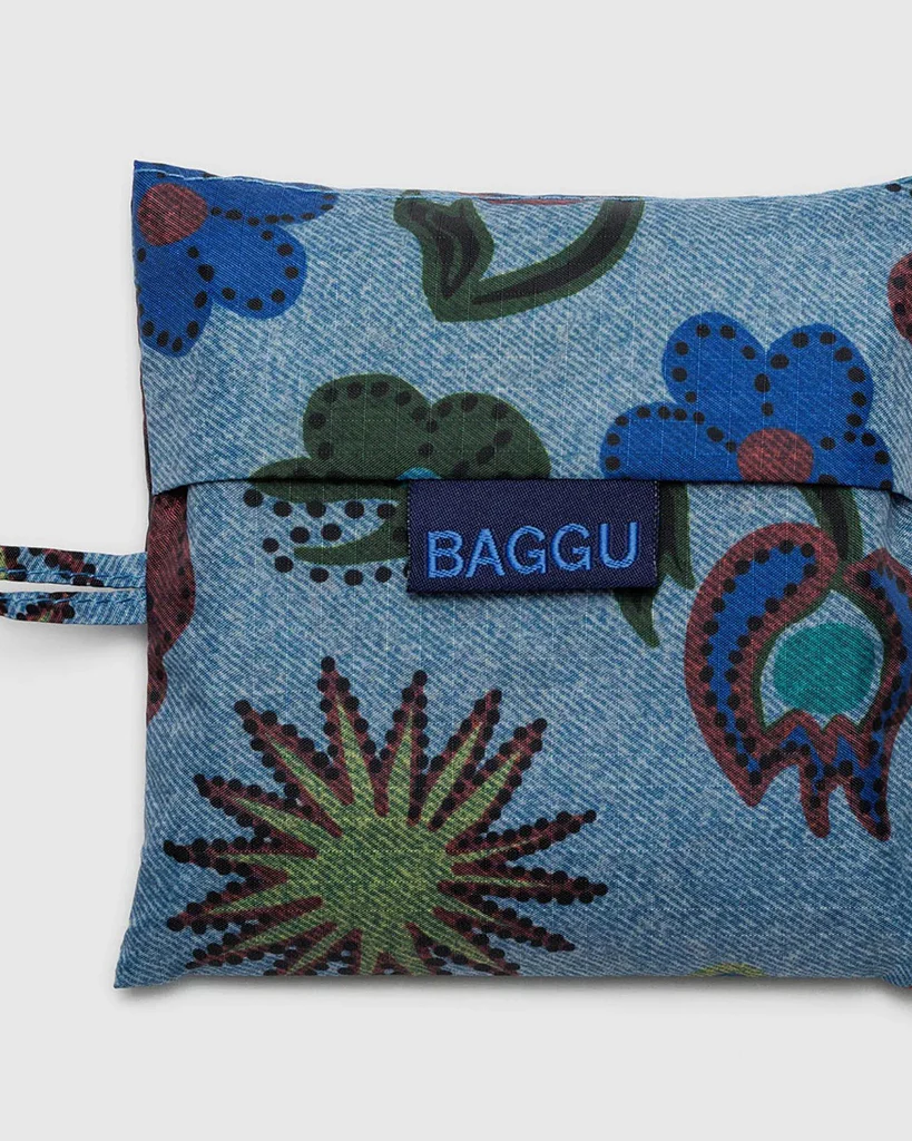 Baggu Reusable Bag - Digital Denim Birds - Image 3