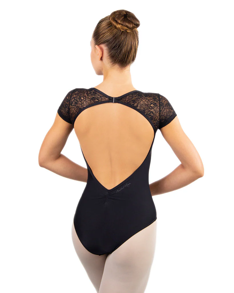 Ballet Rosa Fosette Open Pinch Back Lace Cap Sleeve Leotard - Womens - Image 6