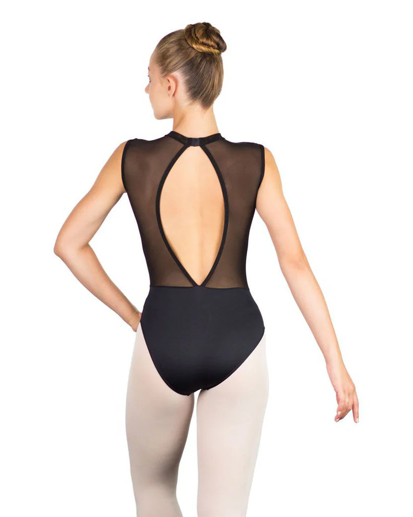 Ballet Rosa Harper High Neck Mesh Open Back Sleeveless Leotard - Womens - Image 2