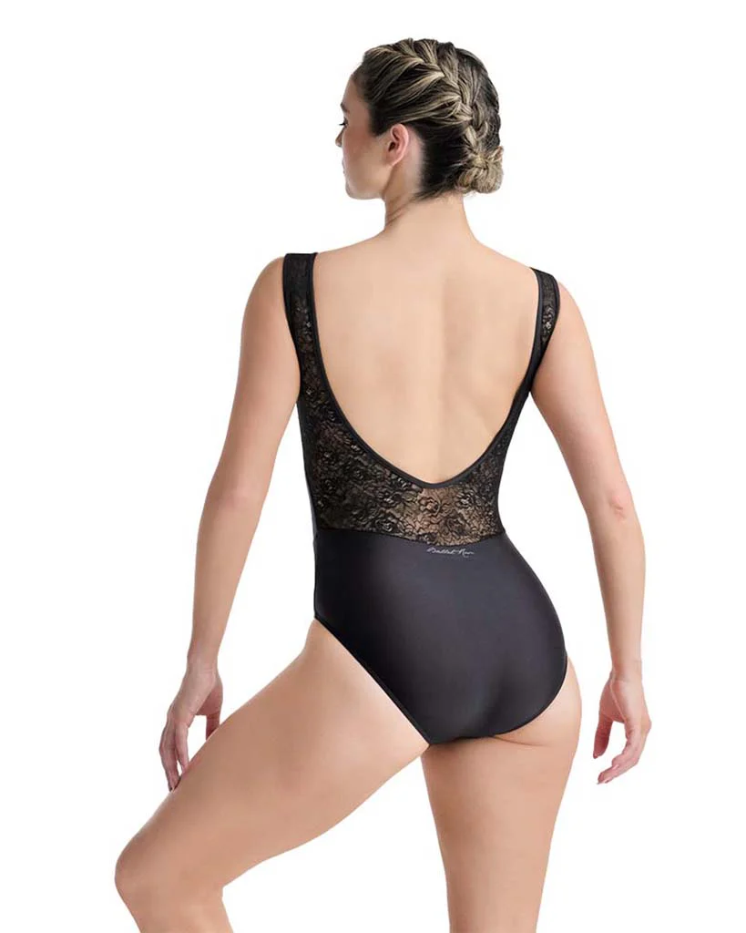 Ballet Rosa Inaya Pinch Seamed Front Lace Open Back Tank Leotard - Womens - Image 6