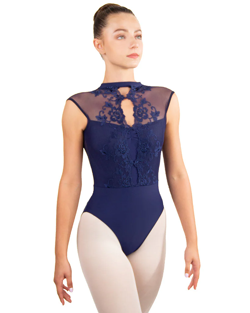 Ballet Rosa Mirielle High Neck Lace Front Open Back Sleeveless Leotard - Womens - Image 4