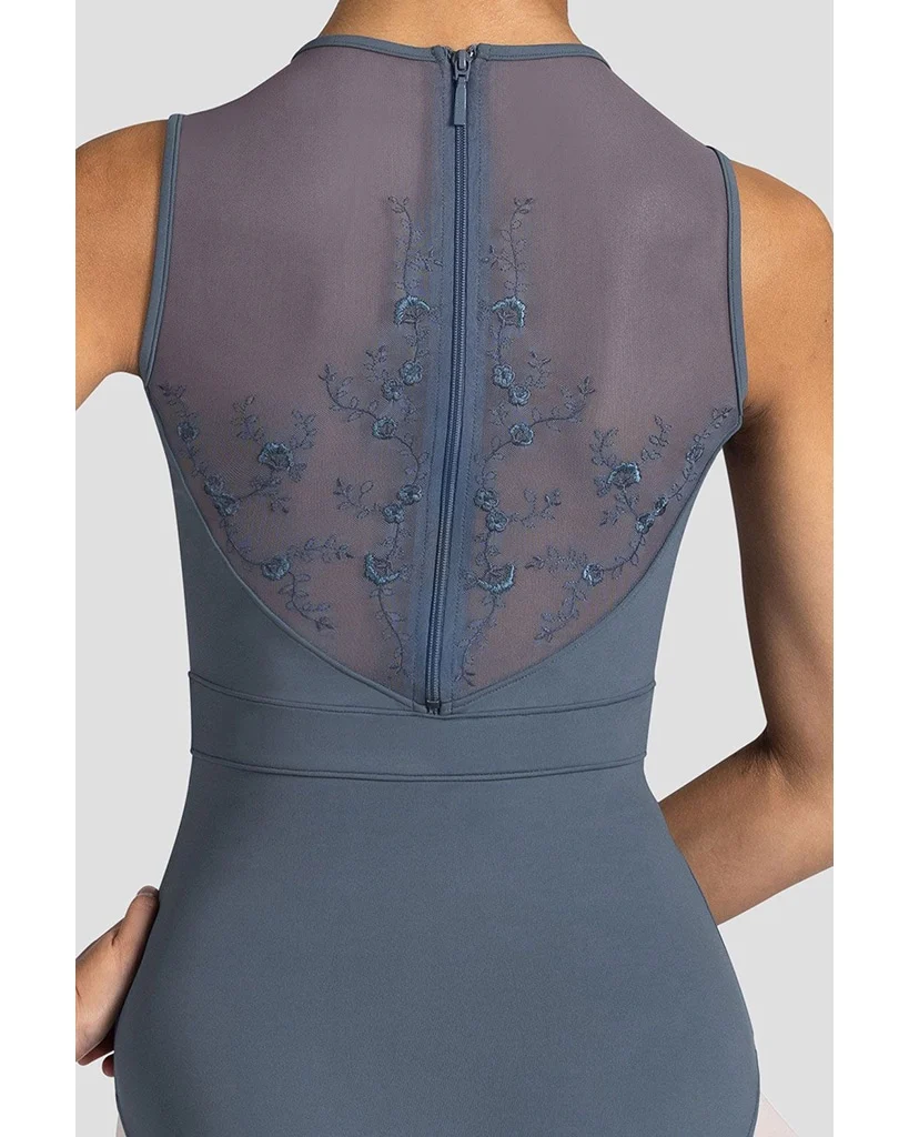 Bloch Alyssa High Neck Embroidered Mesh Back Sleeveless Leotard - L3375 Womens - Image 6