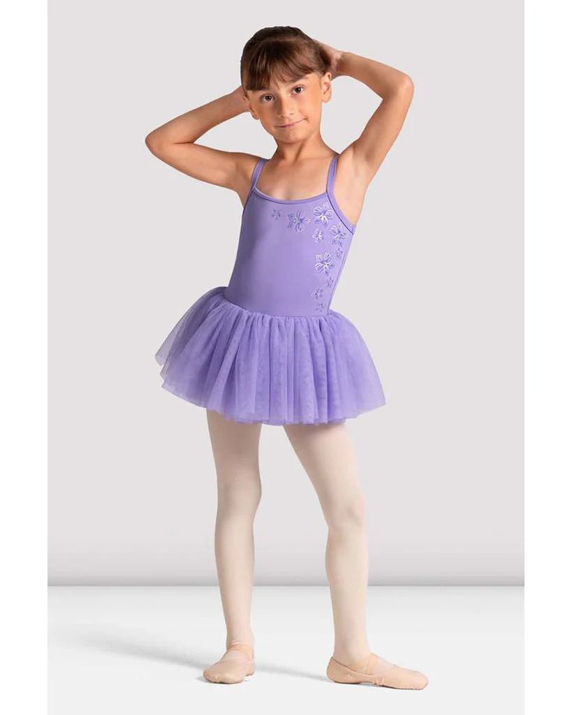 Bloch Anastasia Metallic Floral Mesh Back Camisole Tutu Ballet Dress - CL70008 Girls - Image 3