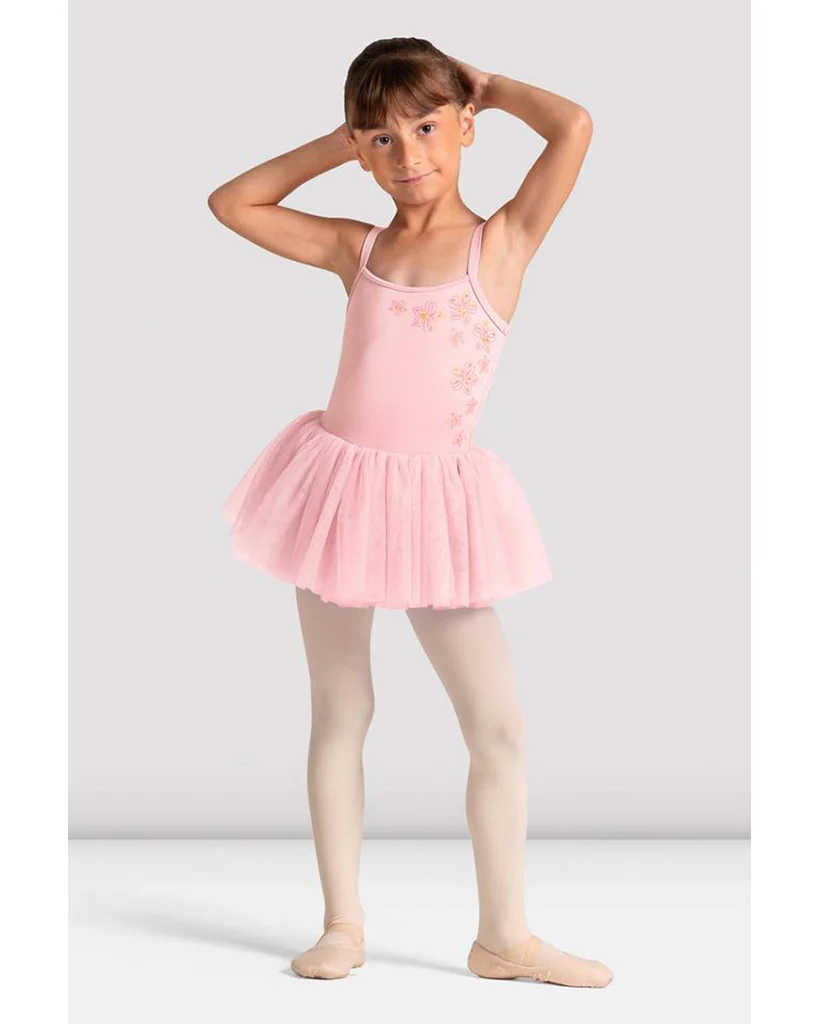 Bloch Anastasia Metallic Floral Mesh Back Camisole Tutu Ballet Dress - CL70008 Girls - Image 4