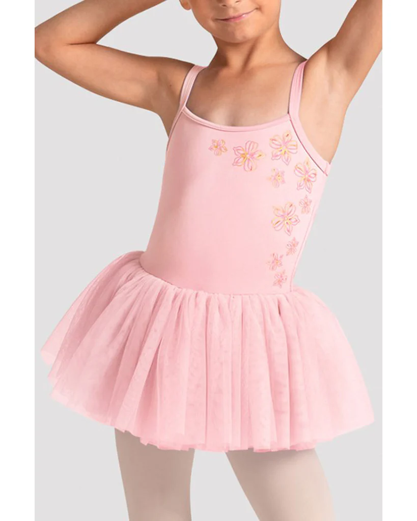 Bloch Anastasia Metallic Floral Mesh Back Camisole Tutu Ballet Dress - CL70008 Girls - Image 6