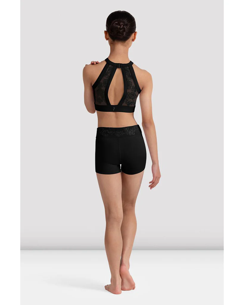 Bloch Belle Embroidered Waistband Dance Shorts - CR90003 Girls - Image 2