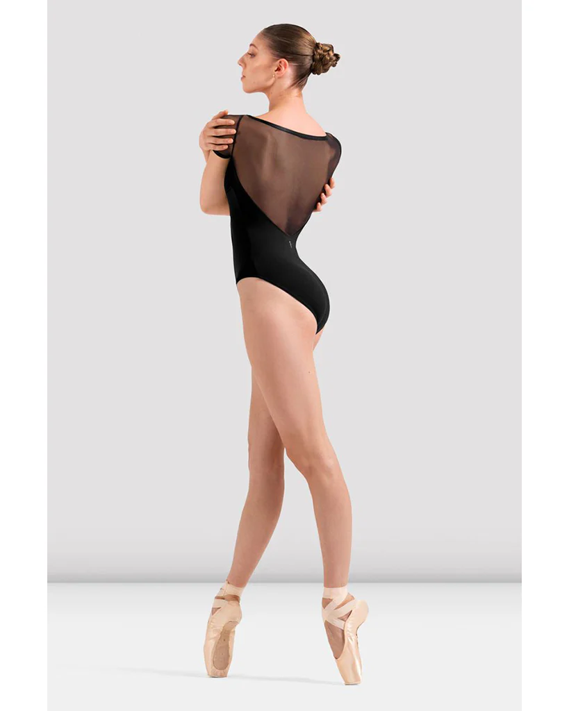 Bloch Pinched Front Scoop Back Mesh Cap Sleeve Leotard - L20004 Womens - Image 2