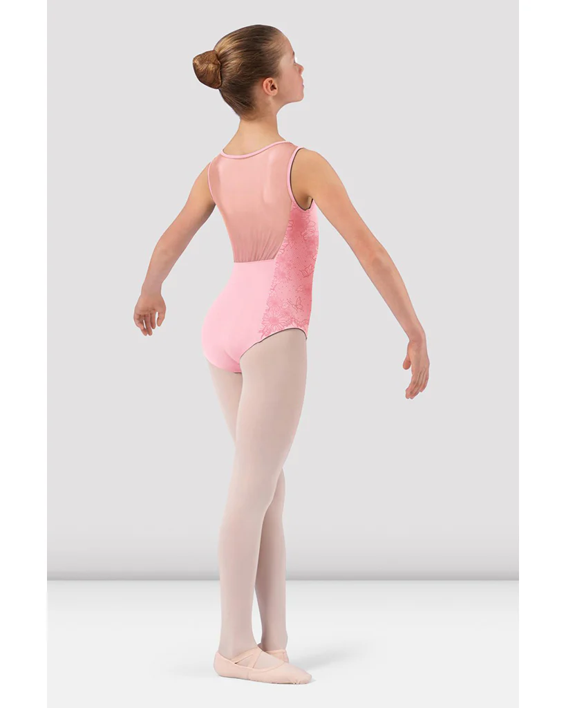 Bloch Briar Sweatheart Neck Mesh Back Lace Print Tank Leotard - CL4175 Girls - Image 2