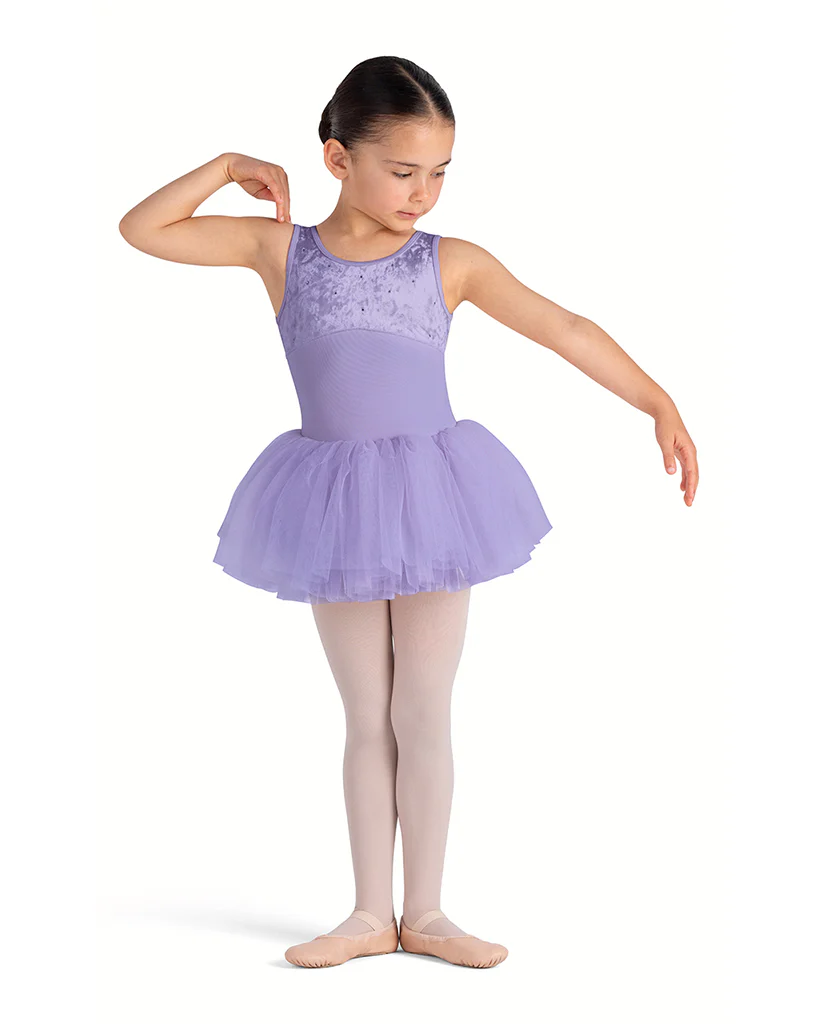 Bloch Callie Scoop Neck Diamante Velvet Open Back Tutu Ballet Dress - CL5635 Girls - Image 3