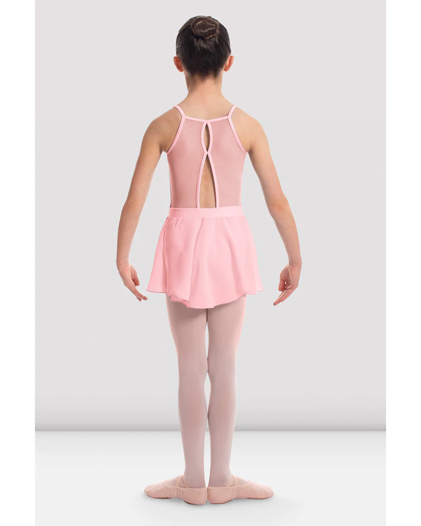 Bloch Cameo High Neck Mesh Back Rose Embroidered  Camisole Skirt Ballet Dress - CL2367 Girls - Image 2