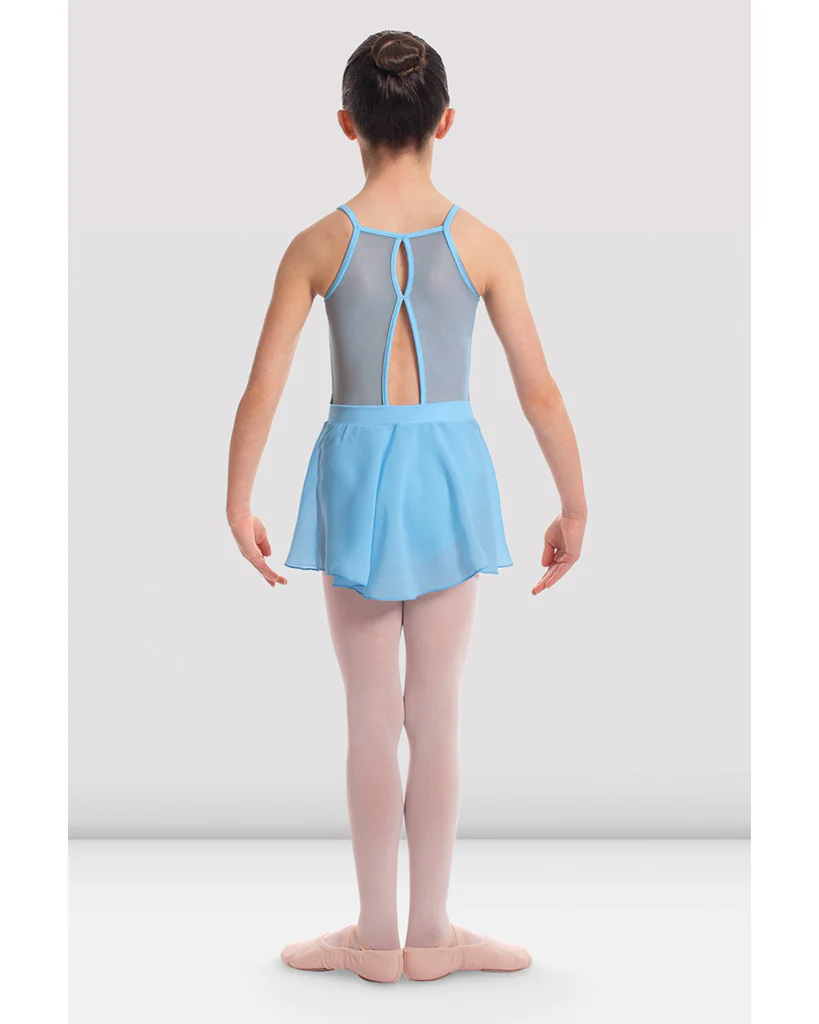 Bloch Cameo High Neck Mesh Back Rose Embroidered  Camisole Skirt Ballet Dress - CL2367 Girls - Image 4