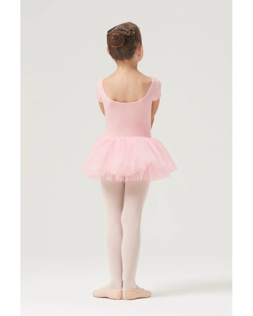 Bloch Clara Scoop Neck Glitter Tutu Cap Sleeve Ballet Dress - CL1022 Girls - Image 2