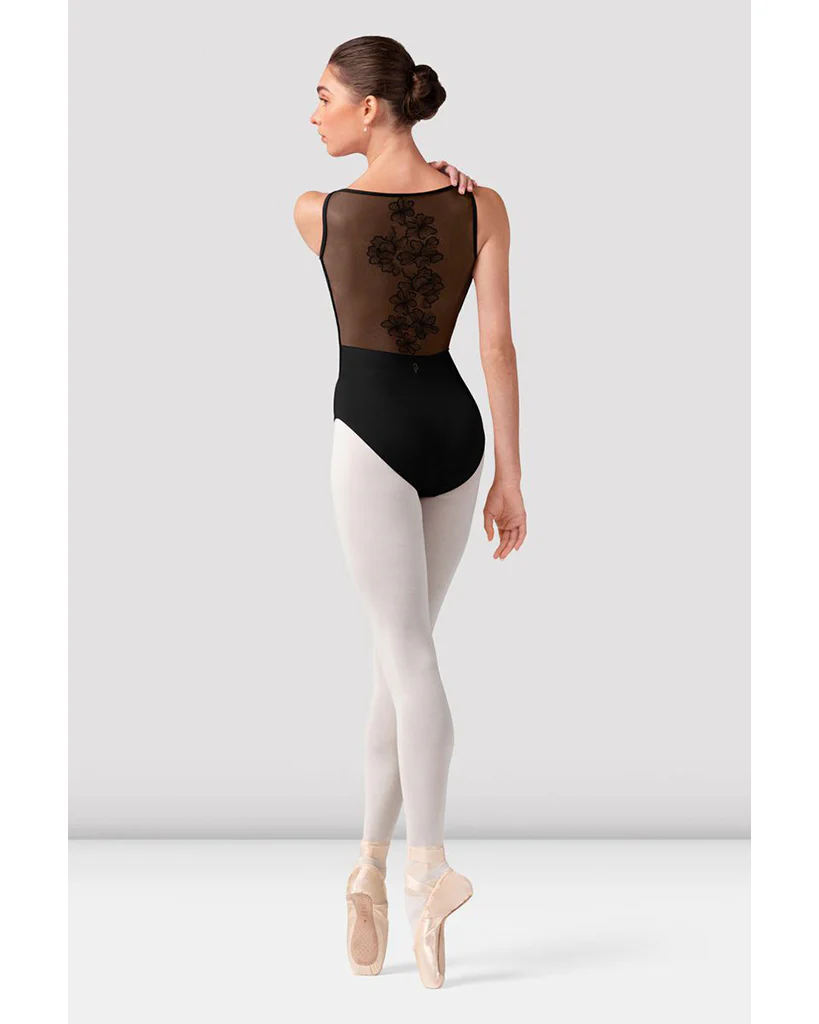 Bloch Emma Boat Neck Embroidered Floral Mesh Back Camisole Leotard - L40004 Womens - Image 2