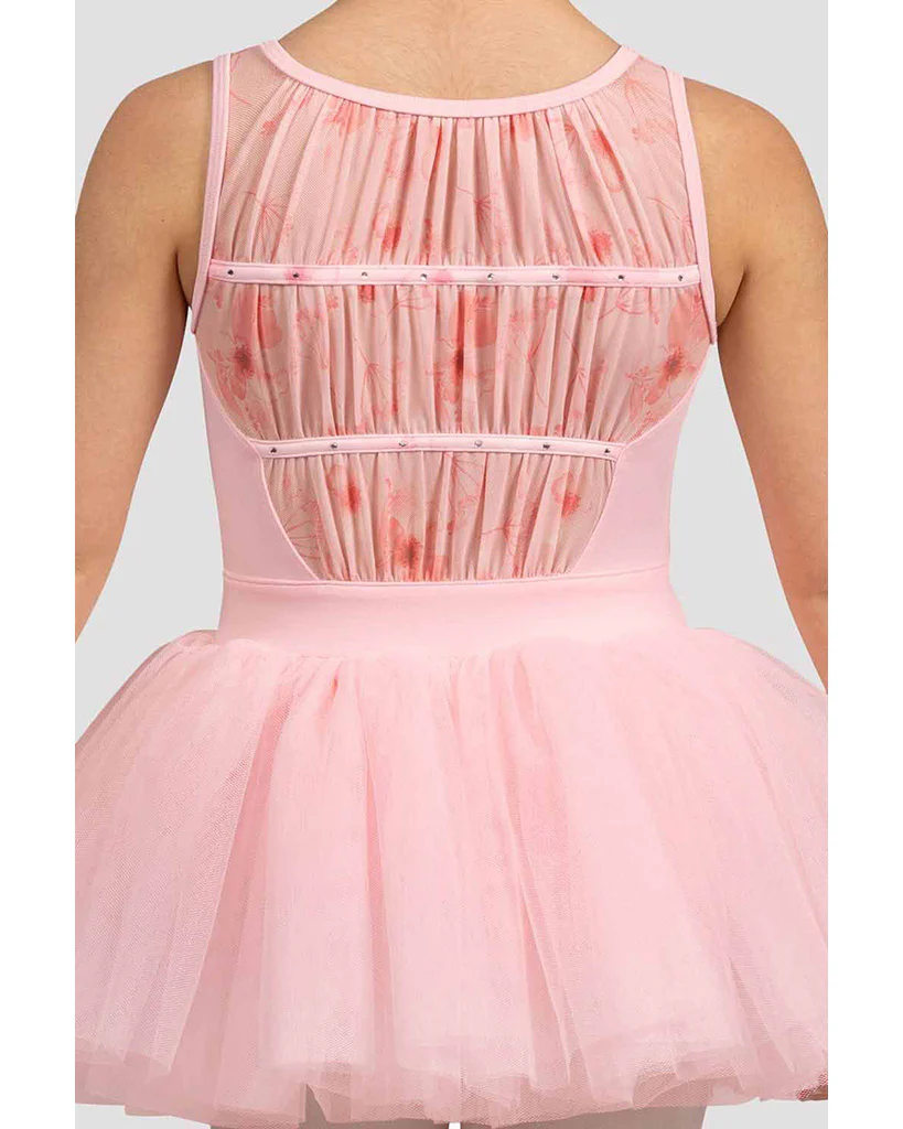Bloch Evie Sweetheart Neck Mesh Floral Printed Back Tank Tutu Dress - CL5235 Girls - Image 3