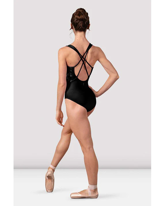 Bloch Kira Scoop Neck Delicate Floral Double Strap Cross Back Tank Leotard -  L50007 Womens - Image 10