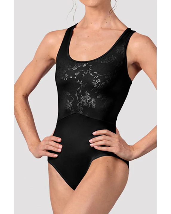 Bloch Kira Scoop Neck Delicate Floral Double Strap Cross Back Tank Leotard -  L50007 Womens - Image 11