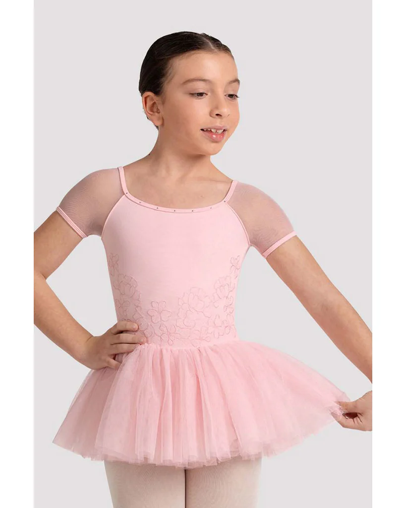 Bloch Lucy Scoop Neck Floral Embroidered Tutu Ballet Dress - CL20002 Girls - Image 2