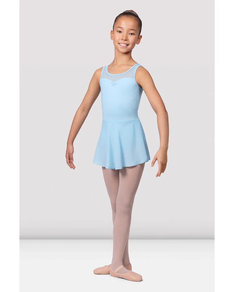 Bloch Suki Scoop Neck Flower Embroidered Cross Back Skirt Ballet Dress - CL9645 Girls - Image 3