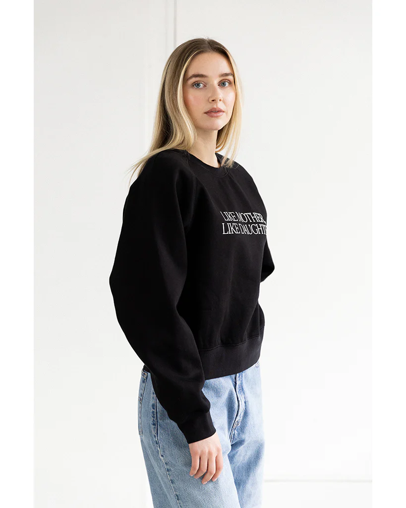 Brunette the Label Mother Daughter Cousin Crew Sweatshirt - Womens - Black / White - Image 2