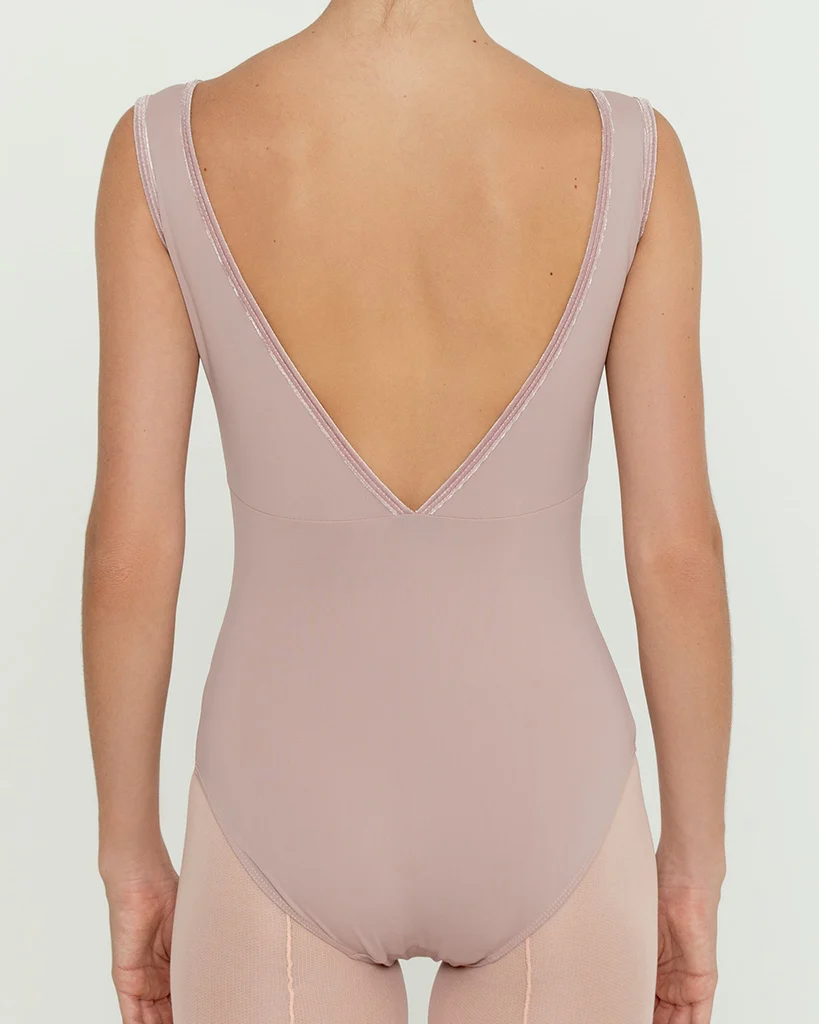 Bullet Pointe Velvet Trim Tank Leotard - Womens - Image 5