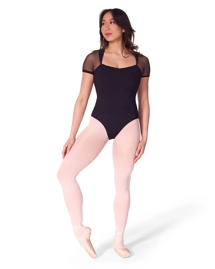 Capezio Soft Elegance Corset Mesh Back Short Sleeve Leotard - EL108W Womens - Image 4
