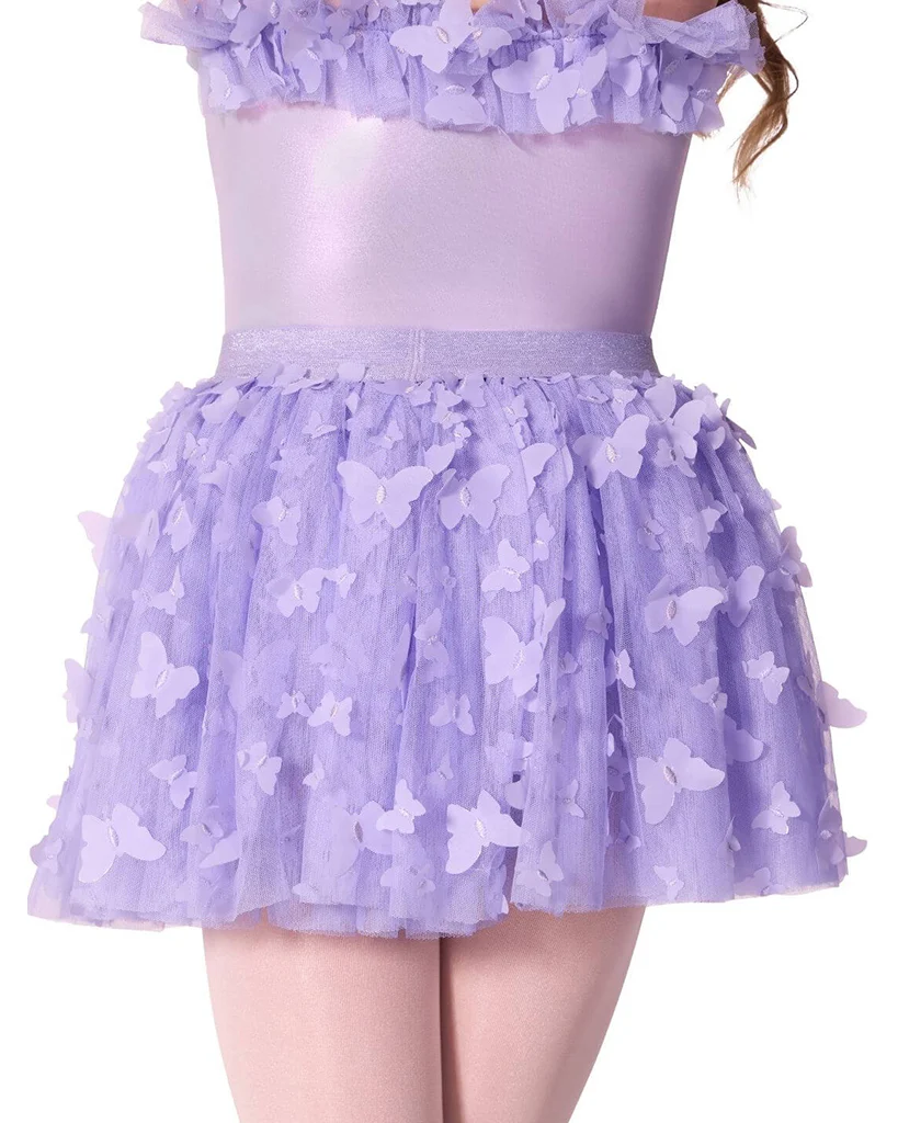 Capezio Float 3D Butterfly Tulle Pull-On Ballet Tutu - F12576C Girls - Image 6