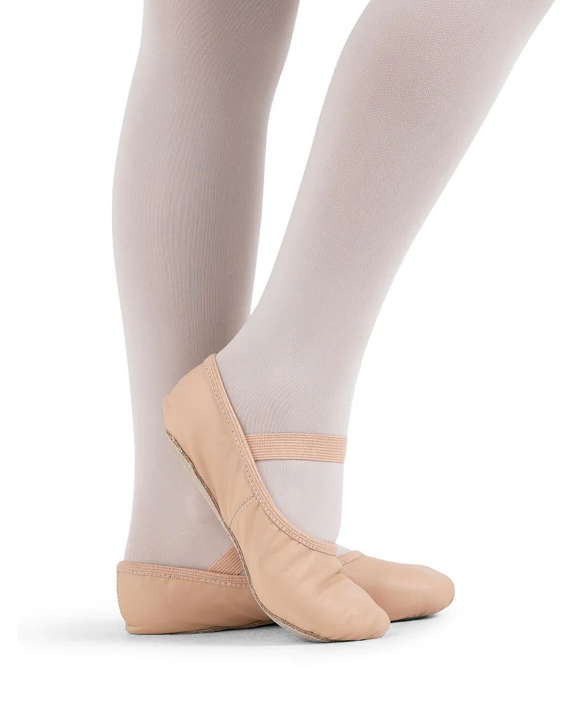 Capezio Luna No Drawstring Leather Full Sole Ballet Slippers - V100C Girls/Boys - Image 3