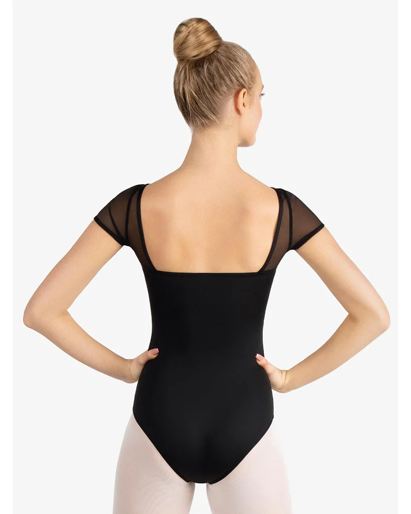 Capezio Mesh Yoke Short Sleeve Leotard - SE1039C Girls - Image 2