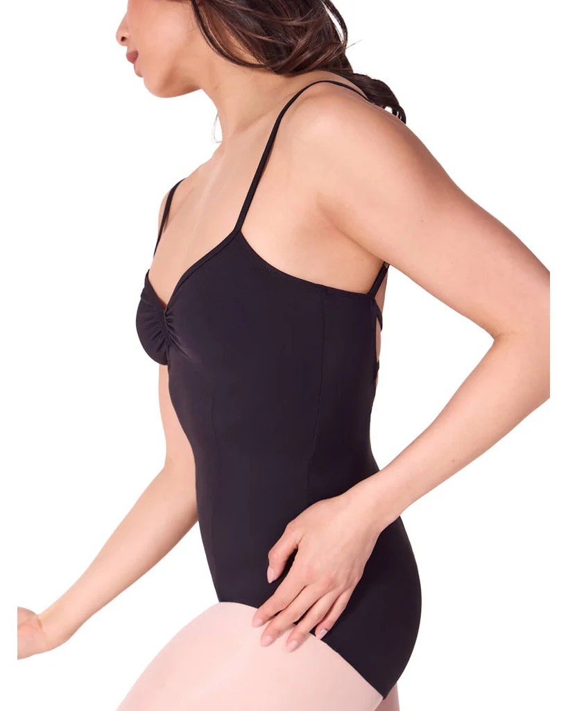 Capezio Soft Elegance Ruched Front Cross Back BraTek2 Camisole Leotard - EL100W Womens - Image 3