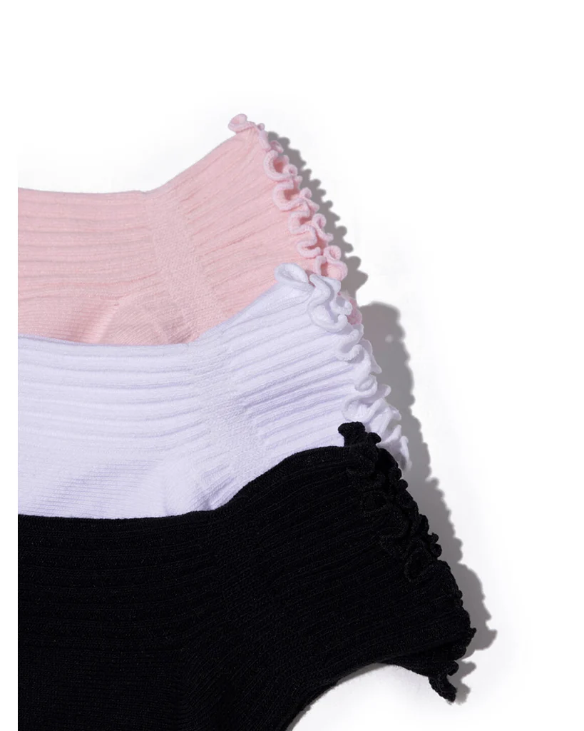 Capezio Scalloped Edge Socks 3-Pack - BG107C Girls/Boys - Image 5