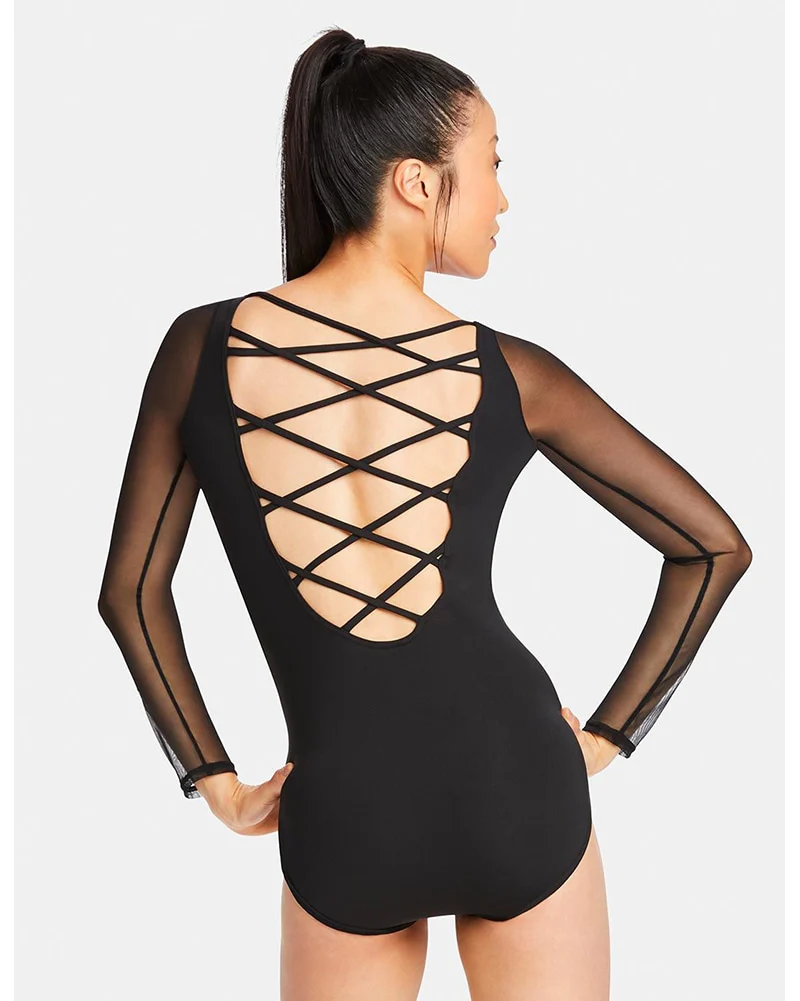 Capezio Strappy Back Mesh Long Sleeve Leotard - MC832W Womens - Image 2