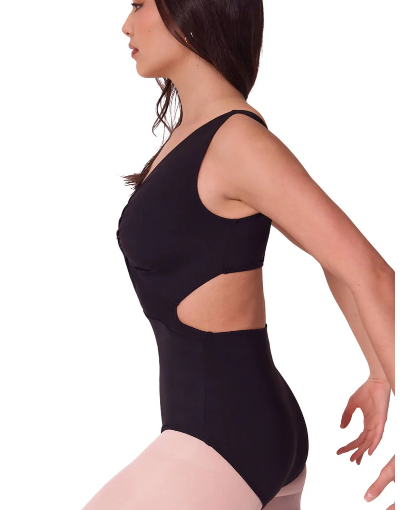 Capezio Soft Elegance Twist Front Open Back Tank Leotard - EL104W Womens - Image 2