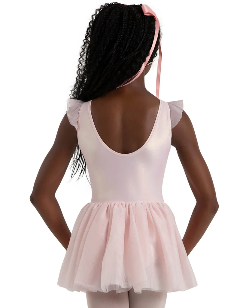 Capezio Wanderlust Voyage Metallic Flutter Sleeve Tank Tutu Ballet Dress - 12283C Girls - Image 3