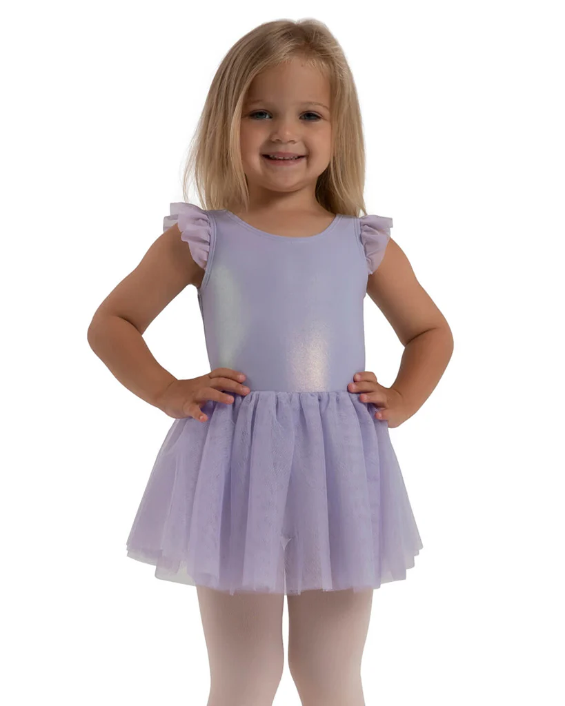 Capezio Wanderlust Voyage Metallic Flutter Sleeve Tank Tutu Ballet Dress - 12283C Girls - Image 5