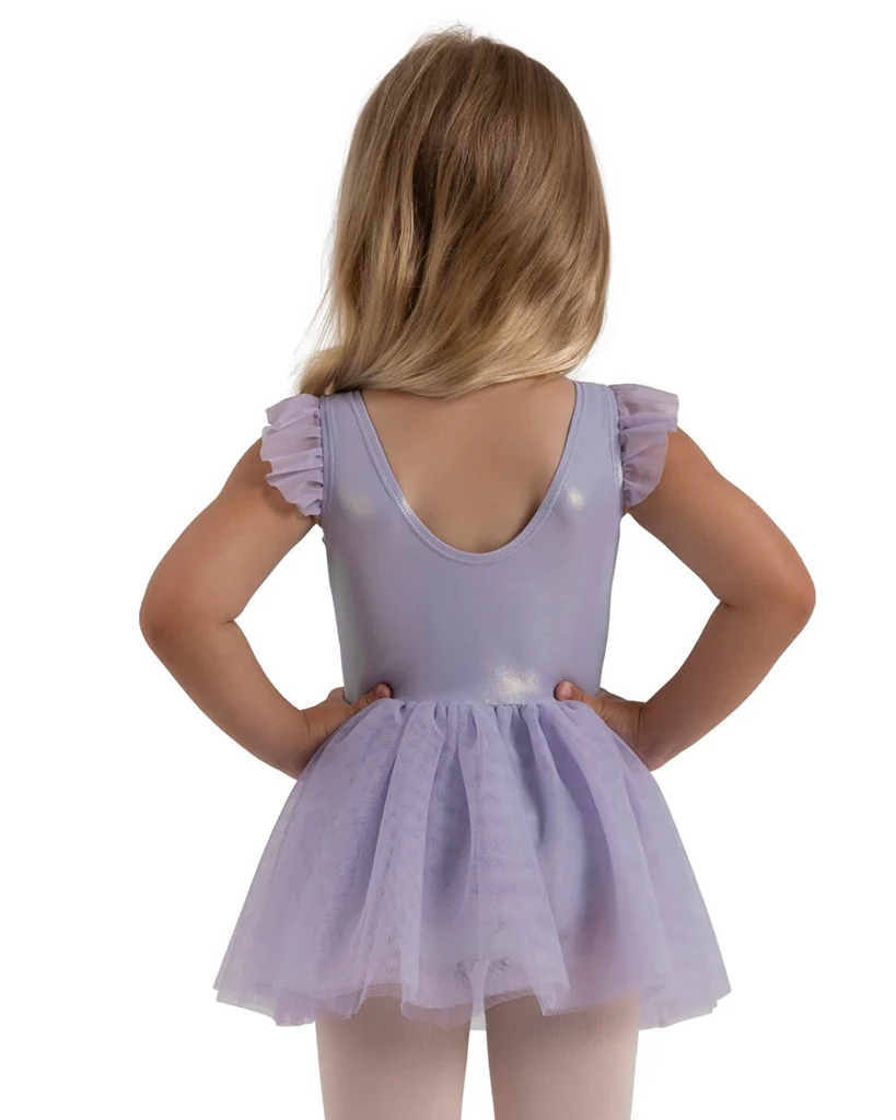 Capezio Wanderlust Voyage Metallic Flutter Sleeve Tank Tutu Ballet Dress - 12283C Girls - Image 9