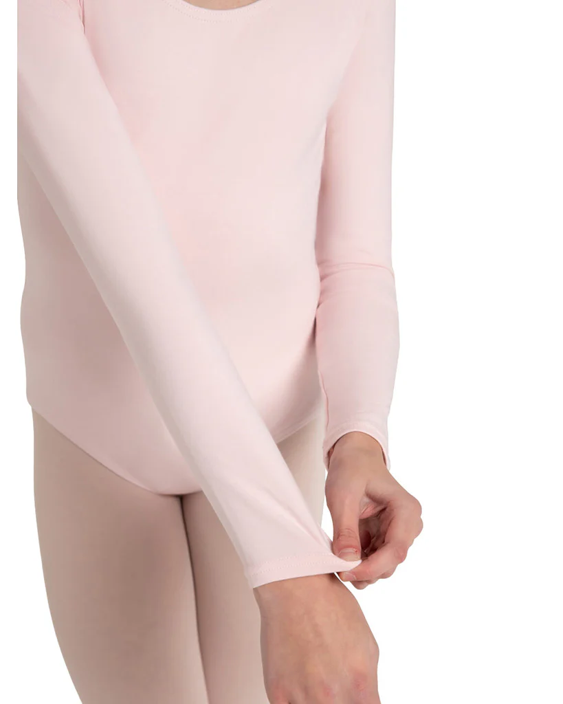 Capezio Classic Cotton Long Sleeve Leotard - CC450C Girls - Image 8
