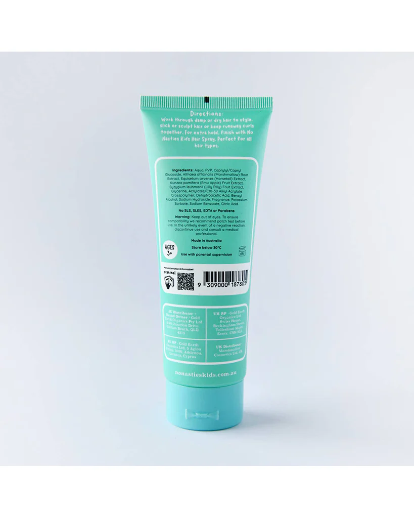 No Nasties Kids Natural Plant Based Hair Gel - Zesty Lime / Fresh Mint - Image 3