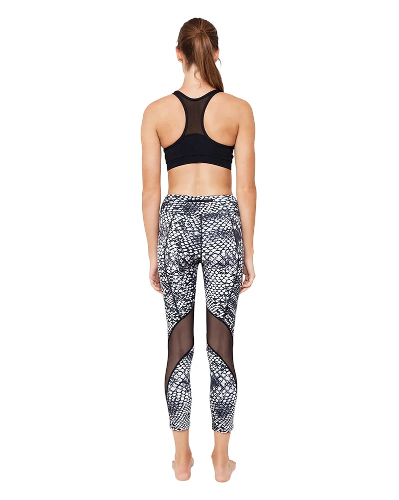 Dharma Bums Laya Mesh Legging - Womens - Silver Snake Print - Image 2
