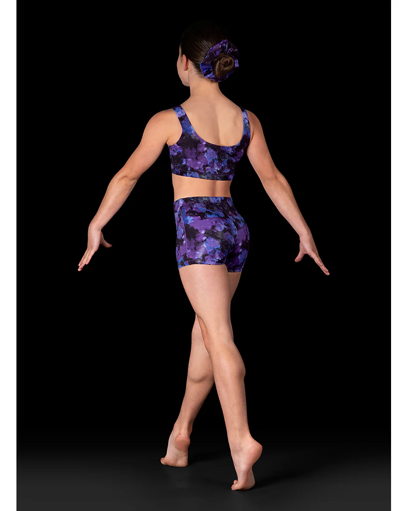 Dynami Gymnastic Crop Bra Top - GB216C Girls - Cosmic Rose Print - Image 2