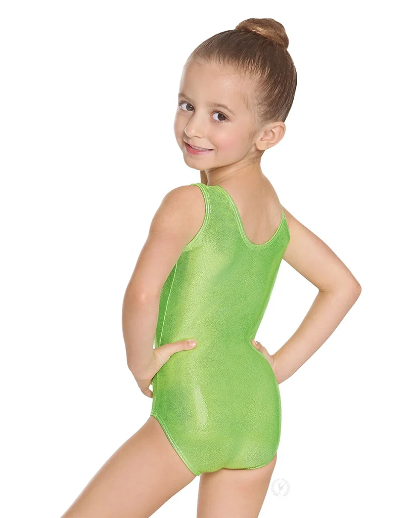 Eurotard Soft Metallic Gymnastic Tank Leotard - 2989 Girls - Purple - Image 2