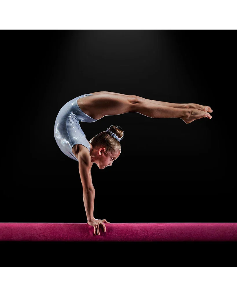 Eurotard Soft Metallic Gymnastic Tank Leotard - 2989 Girls - Royal - Image 4