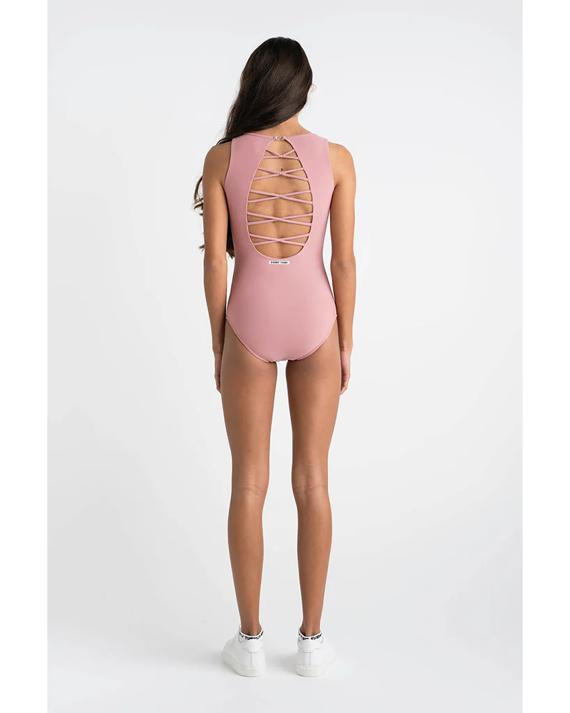 Every Turn Foundation Mesh Cross Detail Tank Leotard - Girls - Image 2