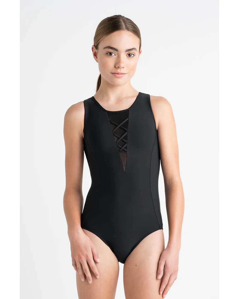 Every Turn Foundation Mesh Cross Detail Tank Leotard - Girls - Image 7