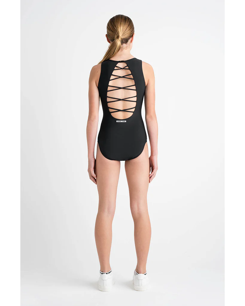 Every Turn Foundation Mesh Cross Detail Tank Leotard - Girls - Image 9