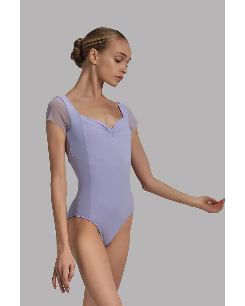 Grishko Effie Pinch Front Scoop Back Mesh Cap Sleeve Leotard - DAD2003/2MP Girls - Image 3