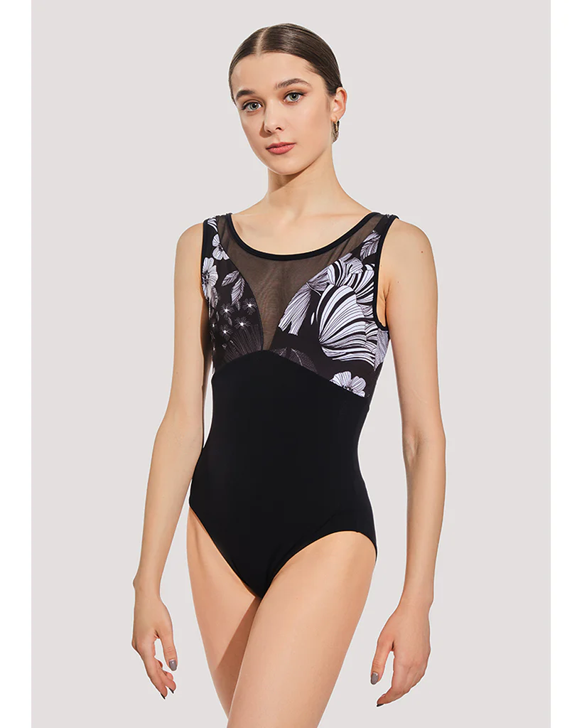 Grishko Ravette Scoop Neck Open Back Mesh Tank Leotard - DAD4029MP Girls